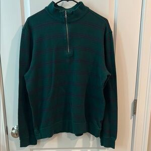 Men's Chaps Green Striped Sweater